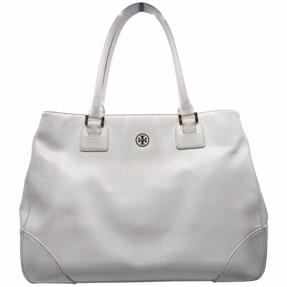 Tory Burch Robinson White Tote Bag